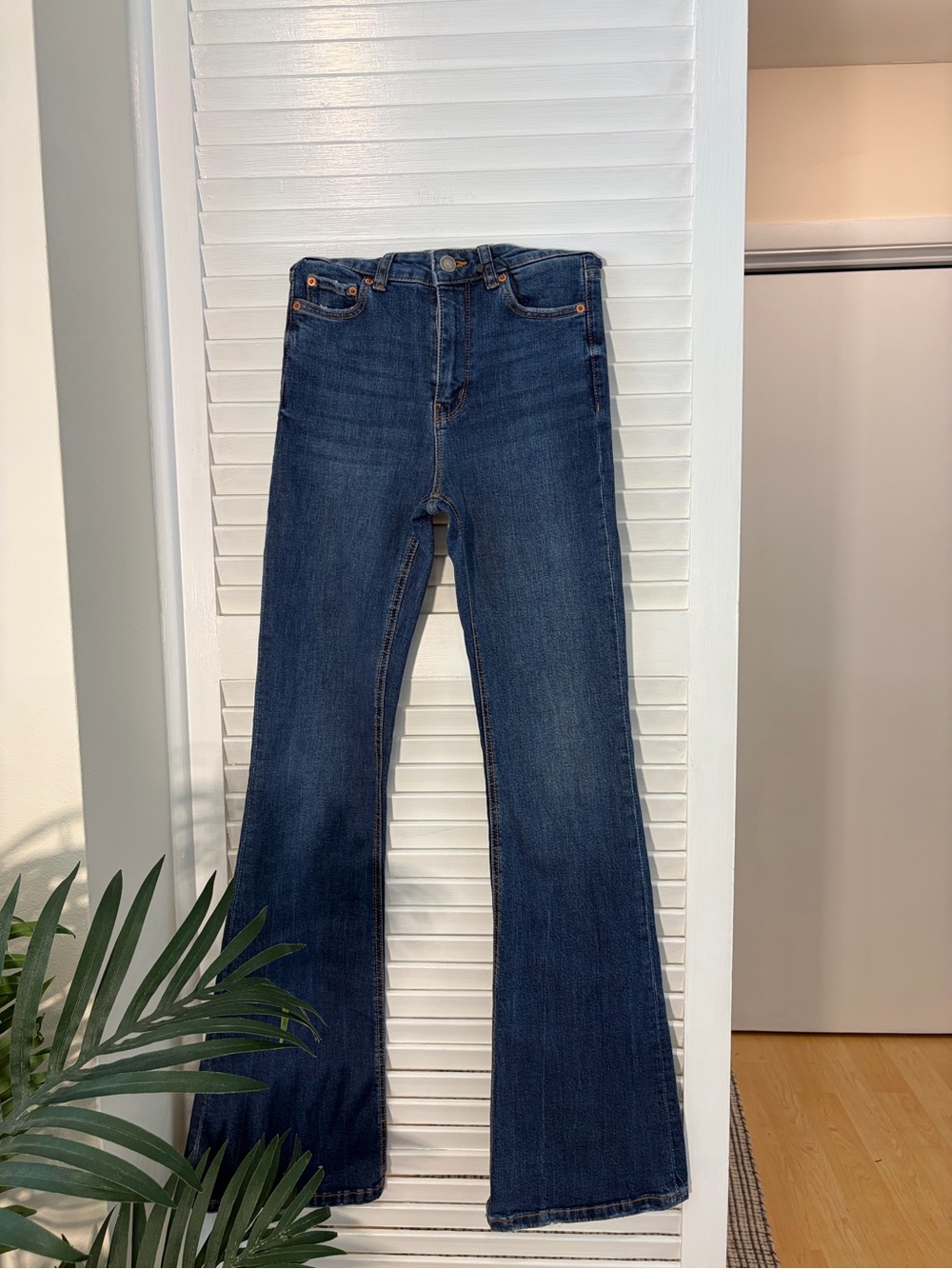 Zara Dark Blue Flare Jeans